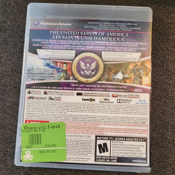 Saints Row IV 4 Commander in Chief Edition Sony PlayStation 3 PS3 Comple… - Picture 2 of 3